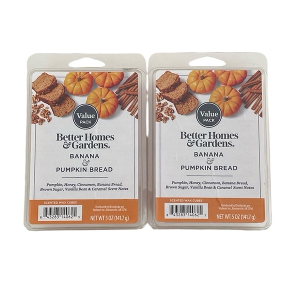 Better Homes & Gardens Banana & Pumpkin Bread Melting Wax Cubes 2-Pack Bundle - Picture 2 of 11